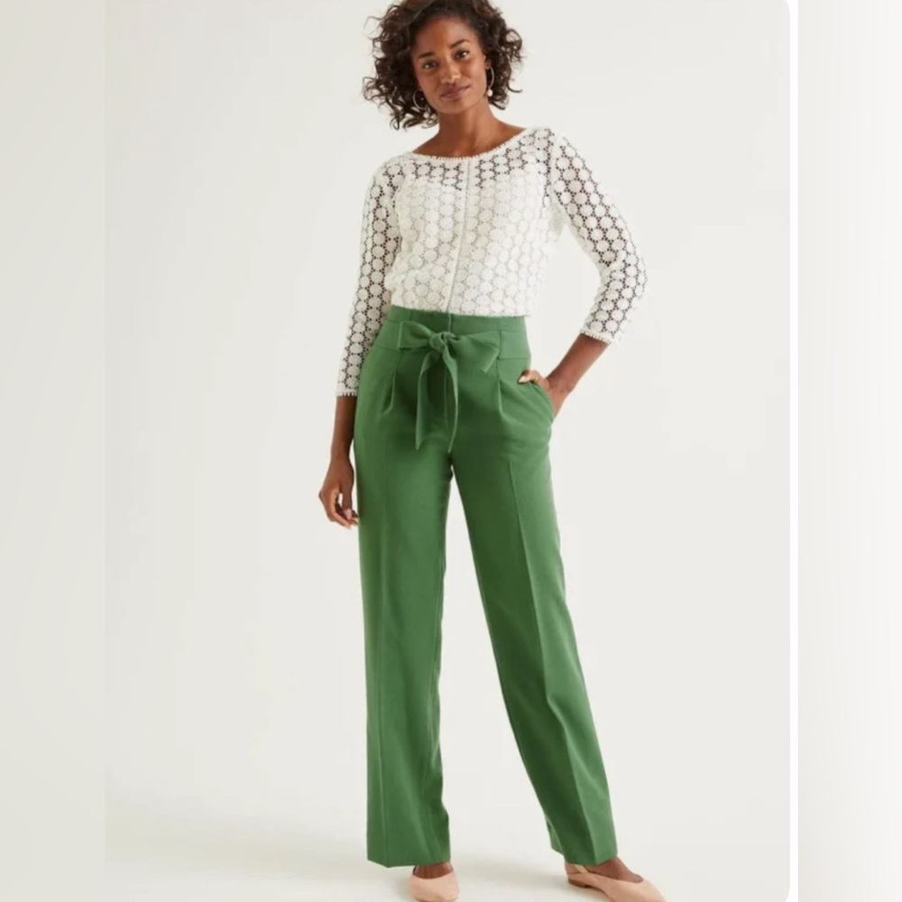 Boden Green Ketton Tie trousers pants
